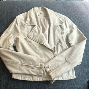 Grey leather jacket size large
